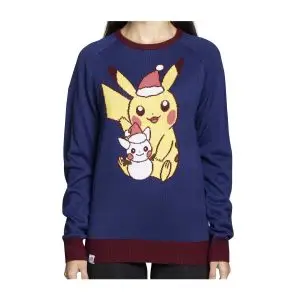 THEVOLTAGE.CL POKEMON CENTER VESTUARIO CHALECO PIKACHU NAVIDAD TALLA L