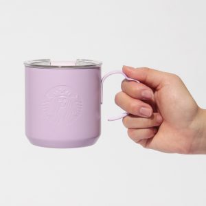 STARBUCKS SAKURA 2025 TAZA DE ACERO INOXIDABLE CON MANGO DE PÉTALO PÚRPURA 355ML - Imagen 6