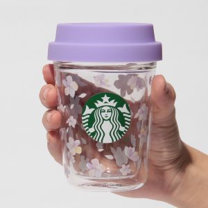 –         STARBUCKS SAKURA 2025 TAZA DE VIDRIO RESISTENTE AL CALOR CON DOBLE PARED 296ML + LUCKY BAG