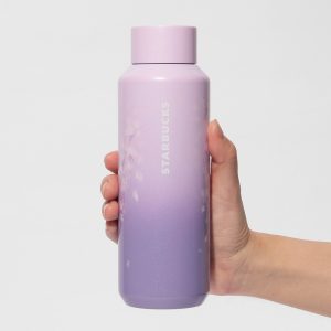 STARBUCKS SAKURA 2025 BOTELLA DE ACERO INOXIDABLE DEGRADADO PÚRPURA 473ML - Imagen 4