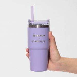 –         STARBUCKS SAKURA 2025 VASO DE ACERO INOXIDABLE 3WAY STANLEY PÚRPURA 414ML + LUCKY BAG