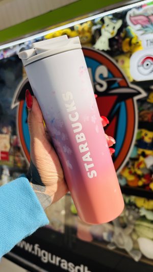 STARBUCKS SAKURA 2025 BOTELLA DE ACERO INOXIDABLE GRADIENTE NARANJA 473ML