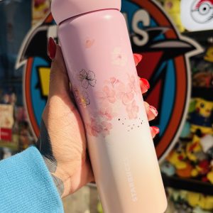 –         STARBUCKS SAKURA 2025 BOTELLA DE ACERO INOXIDABLE GRADIENTE ROSA PÁLIDO 355ML + LUCKY BAG