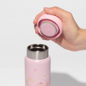 –         STARBUCKS SAKURA 2025 BOTELLA DE ACERO INOXIDABLE GRADIENTE ROSA PÁLIDO 355ML + LUCKY BAG