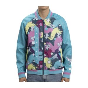THEVOLTAGE.CL POKEMON CENTER VESTUARIO CHAQUETA BOMBER EEVEE EVOLUTIONS VAPOREON TALLA XL