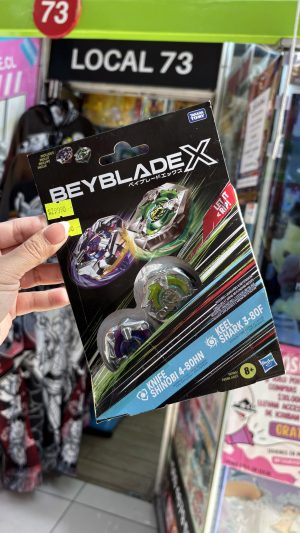 -  BEYBLADE X TAKARA TOMY DOBLE KNIFE SHINOBI 4-80HN & KEEL SHARK 3-80F