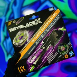–  BEYBLADE X TAKARA TOMY CON LANZADOR SABER SAMURAI 2-70L