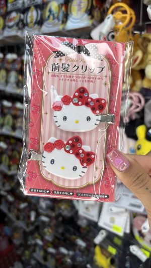 SANRIO CLIP CABELLO CRISTALES HELLO KITTY RED
