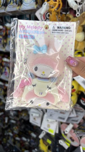SANRIO CLIP CABELLO PELUCHE SET MY MELODY