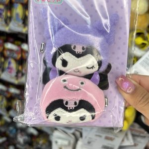 SANRIO CLIP CABELLO PELUCHE SET KUROMI
