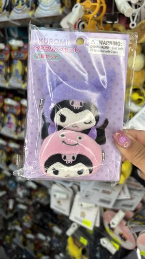 SANRIO CLIP CABELLO PELUCHE SET KUROMI