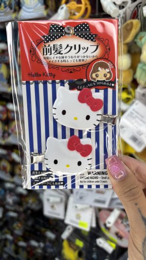 SANRIO CLIP CABELLO SET CABEZA HELLO KITTY RED