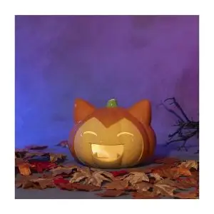 THEVOLTAGE.CL POKEMON CENTER HALLOWEEN LINEA HOGAR  PORTA VELA CERAMICA SNORLAX CALABAZA