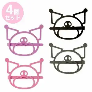 SANRIO CLIP CABELLO SET X4 KUROMI
